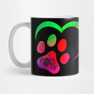 Heart paw dog icon. Mug